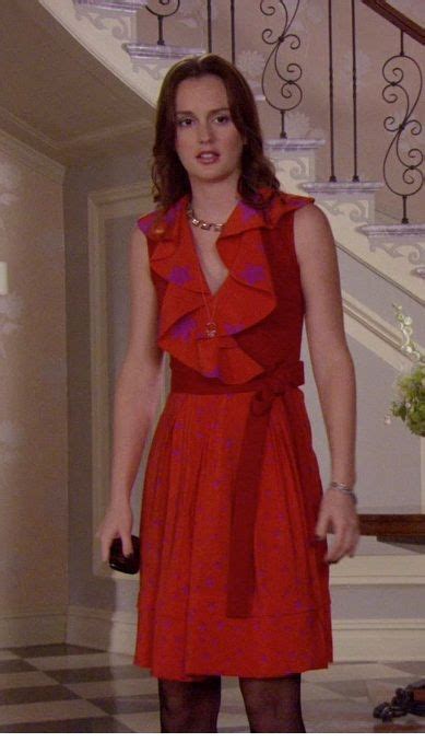 Blair Waldorf S Red Ruffled Dress From Gossip Girl The