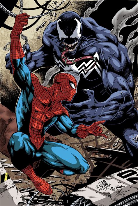 spiderman  venom  marcio friendly rcomicbooks