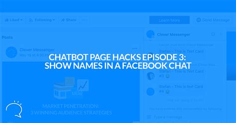 chatbot page hacks episode  show names   fb chat clever messenger