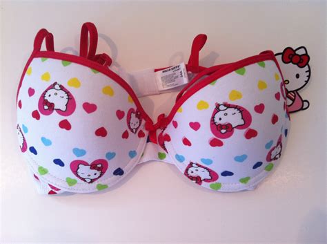 Sale Size 34a Hello Kitty White Hearts Bra Free Shipping