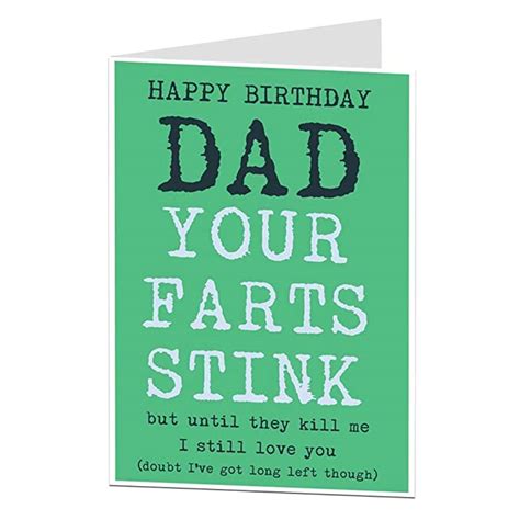 Birthday Card For Dad Funny Your Farts Stink Design