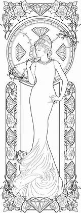 Coloring Pages Mucha Hepburn Audrey Alphonse Behance Book Azael Olmos Books Adult Printable Via Colorful Nouveau Colouring Visit Quotes Tattoo sketch template