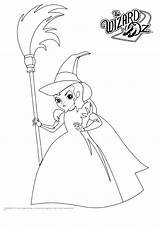 Coloring Wizard Witch Pages Oz Wicked West Glinda Drawing Good Brick Shadow Road Puppet Yellow Printable Template Print Color Drawings sketch template