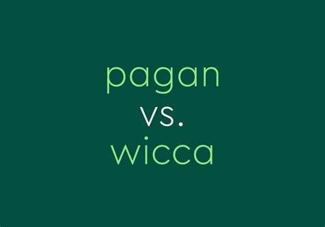 pagan  wicca    difference dictionarycom