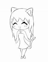 Coloring Pages Cute Anime Puppy Emo Girls Pup Wolf Girl Getcolorings Getdrawings sketch template