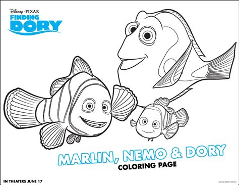 sweeties finding dory giveaway   coloring pages