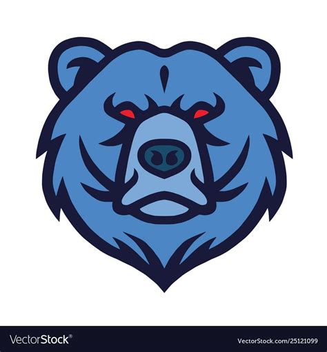 bear logo mascot vector image  vectorstock mascot bear logo