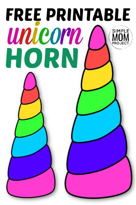 printable unicorn horn templates unicorn themed birthday party