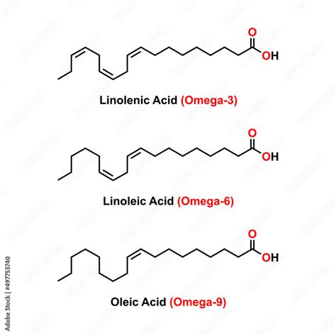 chemical structure   fatty acids linolenic acid linoleic acid
