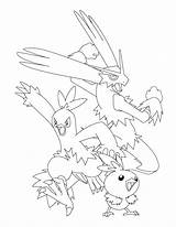 Coloring Pages Pokemon Mega Blaziken Regirock Template Getcolorings Grovyle sketch template