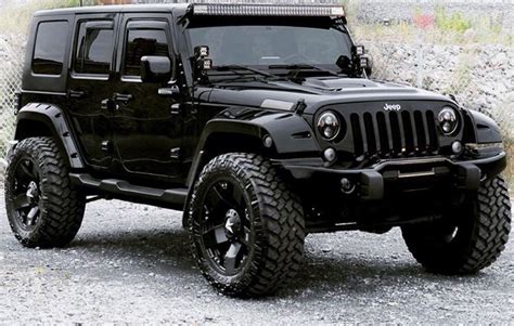 simple classy  black jeep  black jeep wrangler dream cars jeep jeep cars