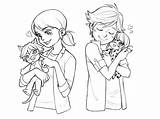 Marinette Adrien Miraculous Miraclous Requests Plushies Request sketch template