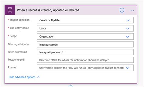 Microsoft Power Automate Flow Trigger Conditions And Cds Filter