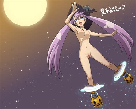 rule 34 boots breasts face female flying haganemaru kennosuke halloween hat moon night night