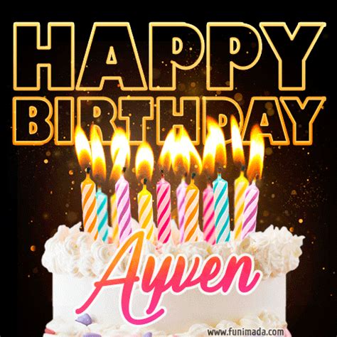 ayven animated happy birthday cake gif image  whatsapp