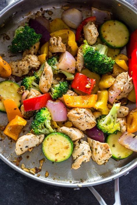 quick healthy  minute stir fry chicken  veggies