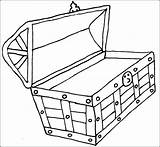 Treasure Chest Coloring Clipart Box Pages Drawing Open Line Empty Getdrawings Color Getcolorings Printable Draw Clip Pirate Clipground sketch template