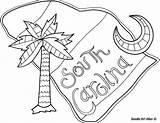 Coloring Carolina South Pages State States Color Kids United Symbols North Printable Doodle Sheet Alley Gamecocks Sheets Getcolorings Southcarolina Diy sketch template