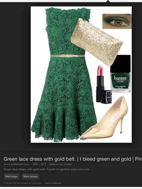 Very Elegant Green And Gold Dress Fashion Green Lace Dresses