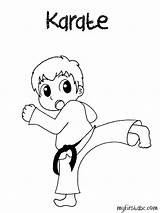 Coloring Karate Pages Girl Popular Library Class sketch template