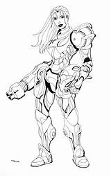 Samus Metroid Eso2001 sketch template