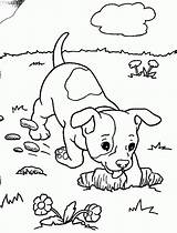 Coloring Preschoolers Pages Puppy Easy Print sketch template