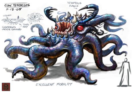 tentacle creature design  vegasmike creature design alien creatures fantasy monster