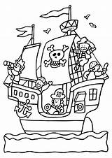 Pirate Piraten Kleurplaat Piraat Piratenboot Piratenschip Knutselpagina Kleurplaten Knutselen Piet Zoeken Printen Eens Kinderen Tulamama Aktivitäten Fou Activiteiten Thema Schatten sketch template