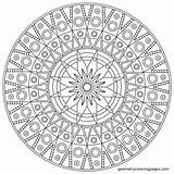 Pages Coloring Mandala Square Getcolorings sketch template