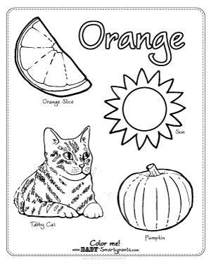 orange coloring pagejpg  preschool color activities color