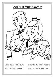 colour  family esl worksheet  aylinlondon