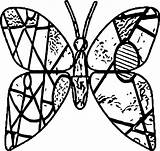 Coloring Stained Glass Butterfly Wecoloringpage Pages sketch template