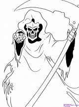 Reaper Grim Sciences Dragoart Mellos Holloween sketch template