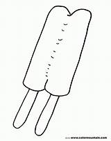 Coloring Popsicle Pages Ice Cream Printable Clipart Kids Popular Library sketch template