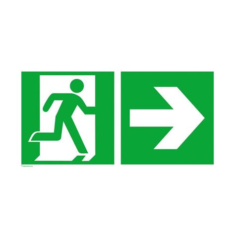 emergency exit   directional arrow vkf renzel