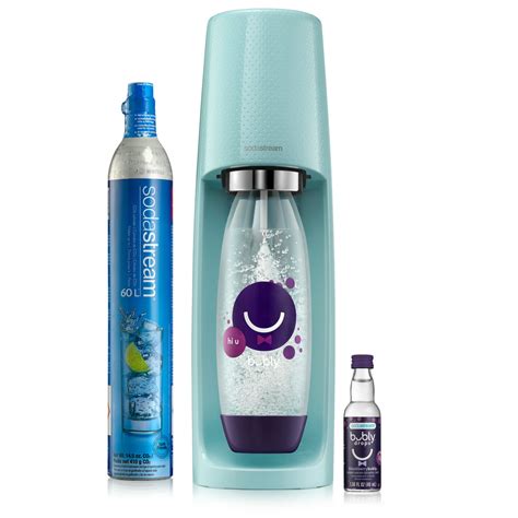 sodastream  bubly fizzi sparkling water maker bundle icy blue