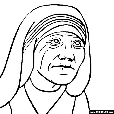 mother teresa  coloring page mother teresa   coloring pages