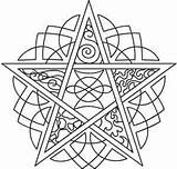 Coloring Pages Wiccan Embroidery Pentagram Celtic Designs Mandala Colouring Urban Adult Pentacle Books Template Graphics Crafts Paper Knot Pagan Elements sketch template