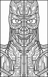 Terminator Pages Colouring Robot Coloring Template sketch template