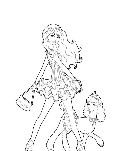 pin  adam thompson  color time barbie barbie coloring pages