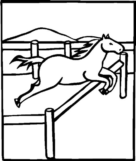 printable horses jumping coloring pages horses  drawing