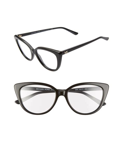 michael kors 54mm cat eye optical glasses in black lyst