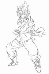 Goku Drawing Ssgss Coloring Pages Lineart Dbz Drawings Deviantart Body Para Ssb Render Template Dragon Ball Super Desenhos Dragonball Frieza sketch template