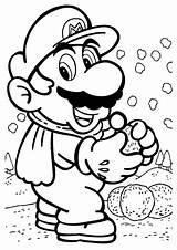 Mario Pages Coloring Super Print Christmas Printable Kids Paper Color Luigi Yoshi Colouring Snowballs Book Sheets Winter Bestcoloringpagesforkids Nintendo Maatjes sketch template