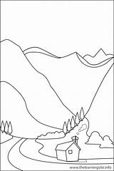 Valley Coloring Landforms Pages Erosion Outline Color Landform Nature Drawing Printable Plateau Getdrawings Getcolorings National sketch template
