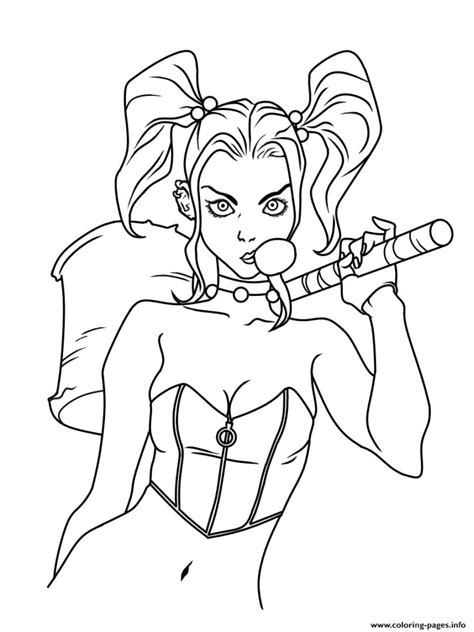 harley quinn coloring pages  bul