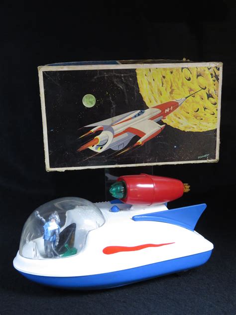 lunik  space rocket ship  original box caligaris italy