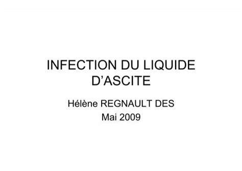 Infection Du Liquide Dascite Hepato Web