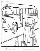 Bus Rosa Parks Drawing Boycott Montgomery Getdrawings sketch template