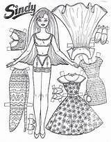 Coloring Pages Paper Dolls Kids Doll Printable Color sketch template